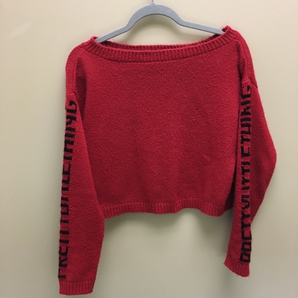 PrettyLittleThing Sweaters - Red Crop Sweater
